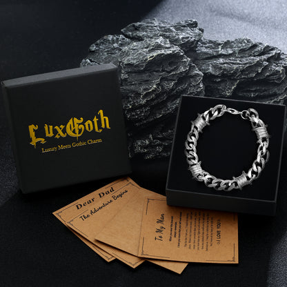 Stainless Steel Heavy Cuban Link Chain Bracelet Gothic Punk Rock Biker Viking Vintage Franco Link Curb Bracelet Jewelry for Men Silver SKU:GTS-B1B45002